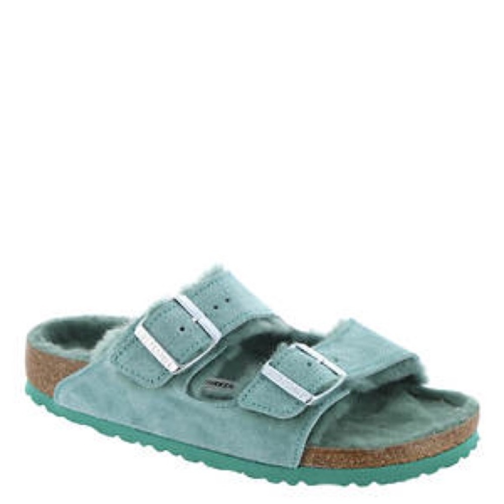 Birkenstock Women’s Arizona Shearling Lined - Color: Beryl - Picture 2 of 9